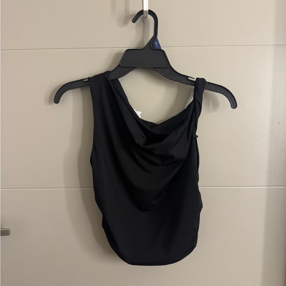 Garage Black Draped Tank Top